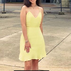Yellow dress bought on revolve